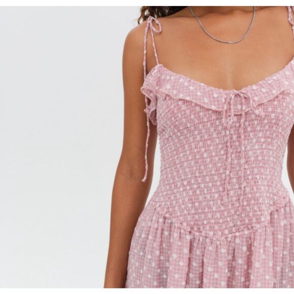 For Love & Lemons Maxine Midi Dress Large - Picture 2 of 8